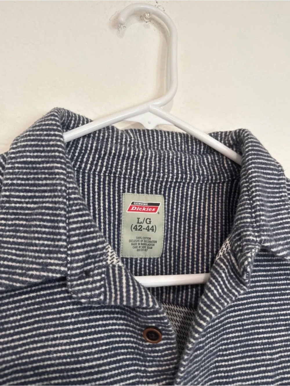 Dickies striped flannel button up shirt